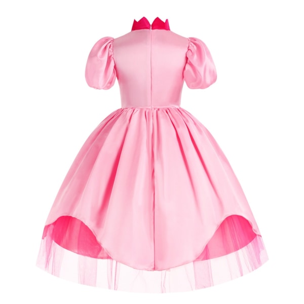 Super Brother Peach Dress Girl Princess Crown Halloween Party - Perfet 110cm
