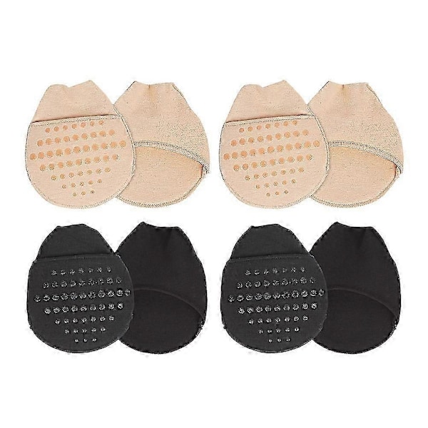 4 Par Dame Sokker & Strømper Halve Sokker Dame Tå Cover Forfod Pude Pads Tå Topper Liner Sokker-Perfet