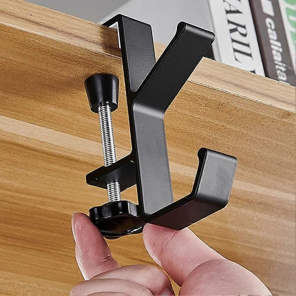 Peis Krans Strømpeholder Justerbar Mantelholder for Krans til Stue - Perfekt Black 3 Pack
