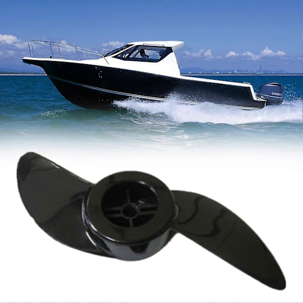 Sort 2-bladet bådpropel påhængsmotor propel elektrisk trollingmotor påhængsmotor propel kompatibel med 32lb 46lb 40lb-Perfet