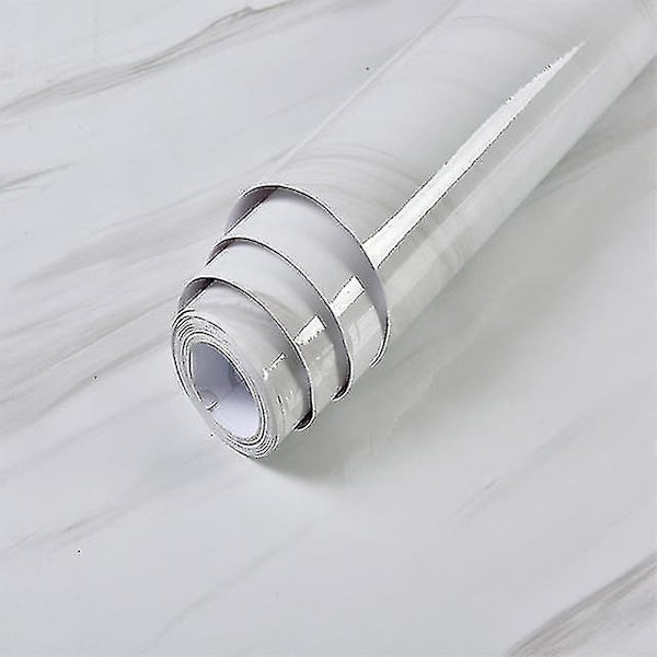 80 cm leveä Marmori Itseliimautuva Tapetit Vinyl Seinätarrat Vedenkestävä Kosketuspaperi Keittiön Koristeelliseen Kalvoon Koti Sisustus Z-Perfet Marble Jazz White 60cmx500cm