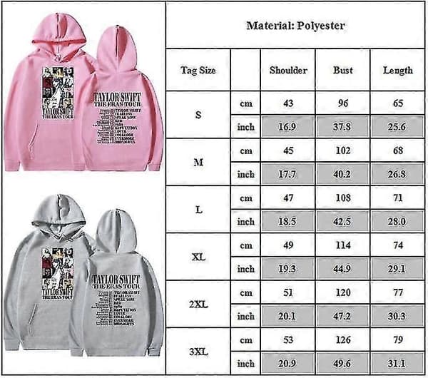 Unisex Taylor Swift Time Journey Hettegenser Casual Genser - Perfekt grey L
