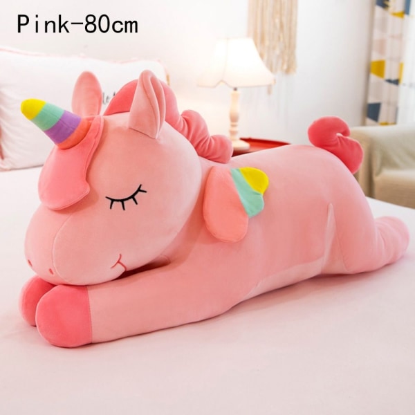 Unicorn Plys Legetøj Unicorn Doll HVID 80CM hvid - Perfet pink 80cm