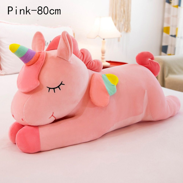 Unicorn Plysjleketøy Unicorn Doll HVIT 80CM hvit - Perfet pink 80cm