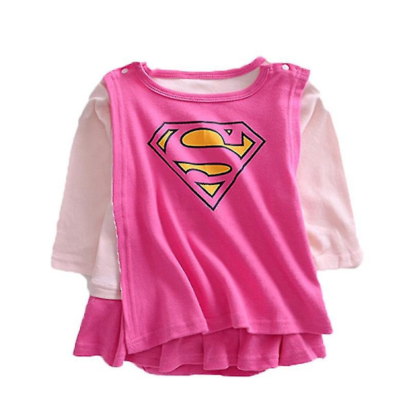 Spädbarnspojkar och flickor Romper Jumpsuit Fancy Kostym Outfit-Perfet Superman B 3-6 Months