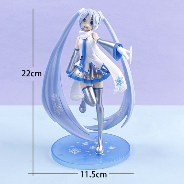 22CM Uusi Anime Snow Miku Figuurit Lelut PVC mallilelut - Perfet blue