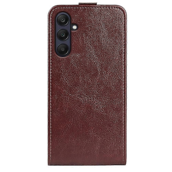 Kompatibel med R64 Textur Vertikal Flip Läder Telefonfodral-Perfet Brown For Samsung Galaxy A26 5G