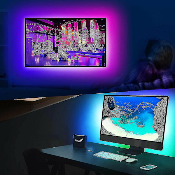 Ambilight USB Led Strip Tape Computer PC Dream Screen Backlight (Størrelse: 5m) - Perfet
