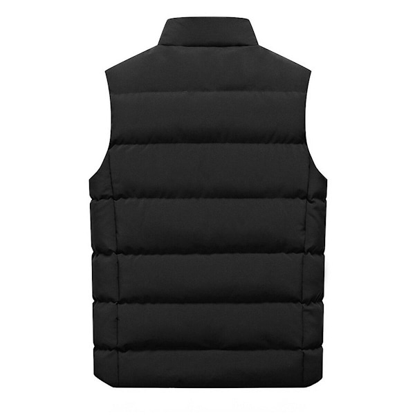 YOUTHUP Herrevest Casual Utendørs Quiltet Vinter Ermeløs Bodywarmer-Perfet Black XL