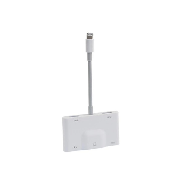Multifunktionell 5-i-1 Lightning till RJ45 Snabbadapter Mobil Ethernetkort Adapter för Apple Mobil - Perfekt