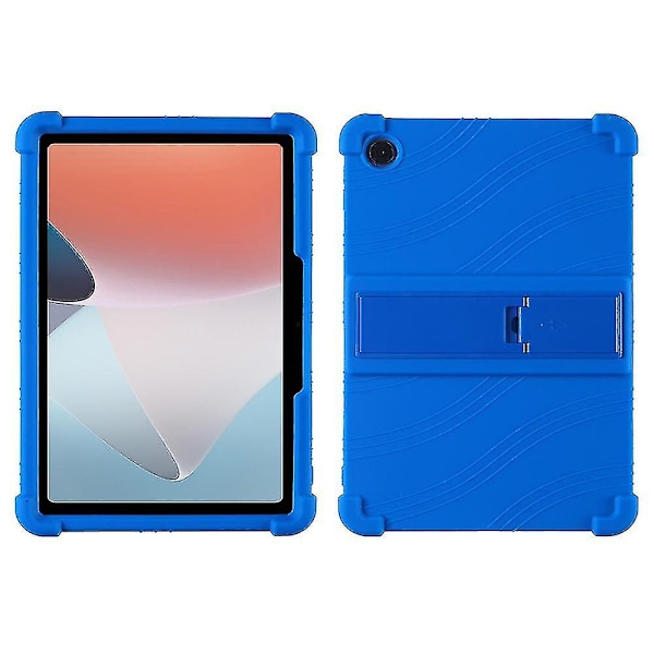 Skyddande Fodral för Oppo Pad Air 10.36 Tum 2022 med PC-Stativ, Fallskyddande Mjuk Silikon T-Perfet Dark Blue