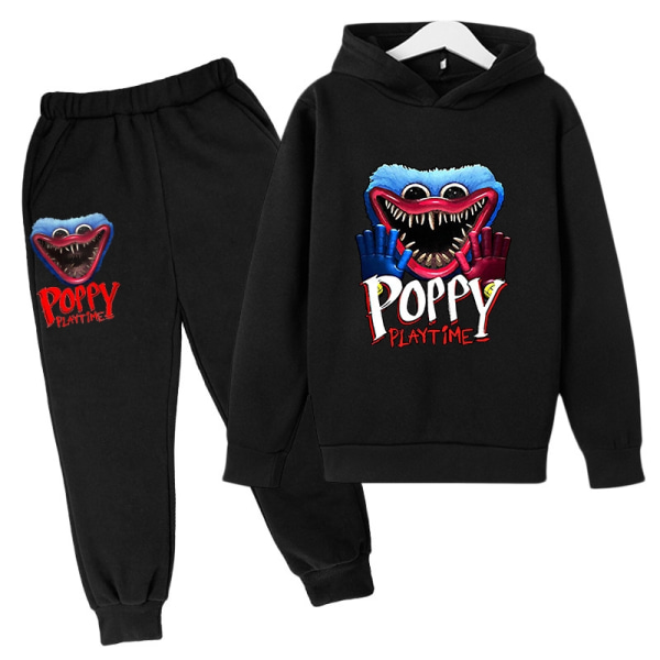 Kids Poppy Playtime Hoodie Sett Huggy Wuggy Horror Cosplay cm - Perfet 110