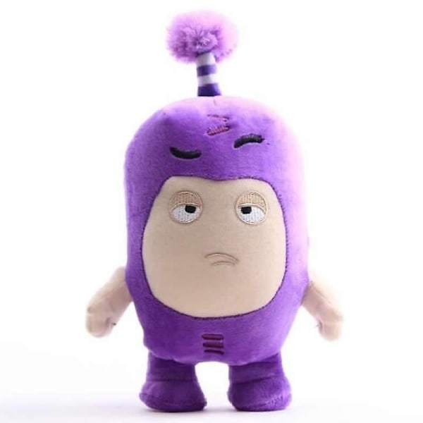 24cm Cartoon Oddbods Anime Plysch Leksak Treasure Of Soldiers Monster Mjuk Plysch Leksak Fuse Bubbles Zeke Jeff Dockor för Barn Present-Perfet purple 18m