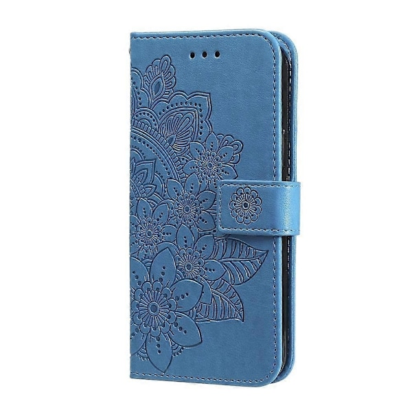 Sju-blommiga präglade läderfodral för telefon - Perfet Compatible with MotorolaMoto G35