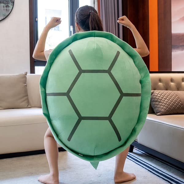 Bärbar Sköldpaddsskal Plyschleksak Rollspelsgåva 80cm - Perfekt