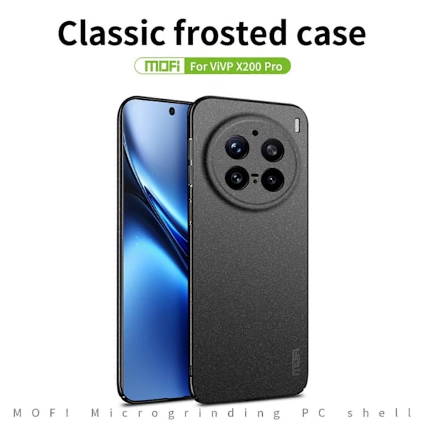 Kompatibel med MOFI Fandun Serien Frostet PC Ultratynn All-inclusive Telefondeksel-Perfet Gray For vivo X200 Pro