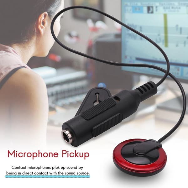 2st Piezo Kontakt Mikrofon Mic Pickup för Gitarr Fiol Banjo Mandolin Ukulele-Perfekt