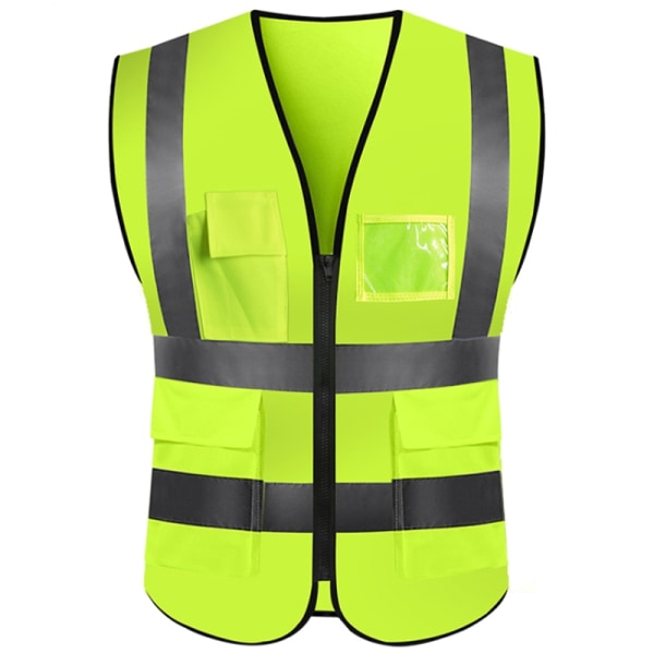 Heijastinliivi High Visibility Vest Puhelin- ja henkilöllisyystodistustaskut - Perfet # 8 Yellow 2XL