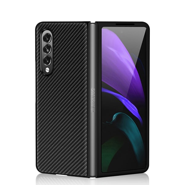 Deksel-kompatibel Samsung Galaxy Z Fold 3 med magnetisk stativ, støtsikker-Perfet Black