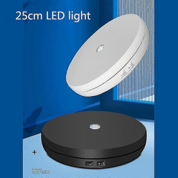 Smart laddningsbar justerbar hastighet elektrisk skivspelare 360 grader 110/220v-Perfet White US standard 110V