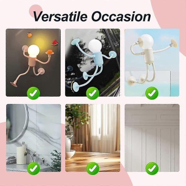 Nattlampe Formendrende Morsom Lyspære Mann DIY Lys 2025 Nyeste Søt-Perfekt colour mixture