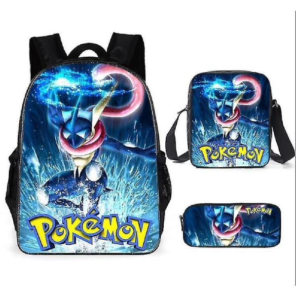 Pocket Pikachu 3-osainen set koululaukun reppu