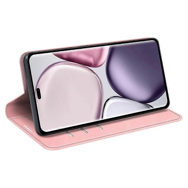 Honor Magic7 Lite 5G / X9c 5G Kotelo, ihonmyötäinen nahkalompakko puhelinkotelo - Täydellinen Pink