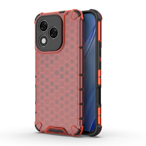 Honeycomb Støtsikkert Telefondeksel Kompatibelt med Honor 400 Lite-Perfet Red