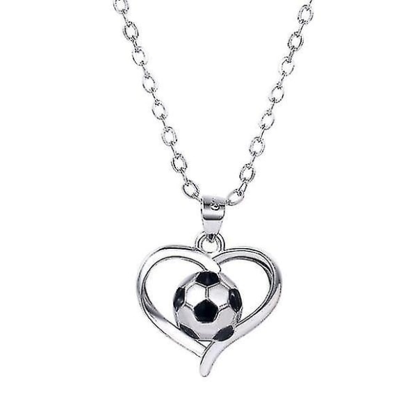 World Cup fodbold halskæde hjerte vedhæng smykker - Perfet