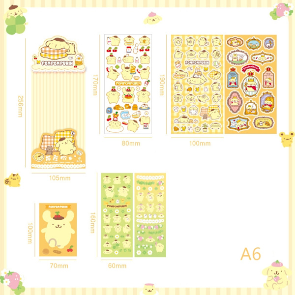 Sunny Day Sanrio e Thing Supply Station -sarjan sarjakuva - Perfet A6