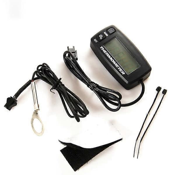 Digital LCD Motor Temperaturmåler Over-Temperatur Alarm med Sensor RL-TS002 til Motorcykel Dir-Perfet