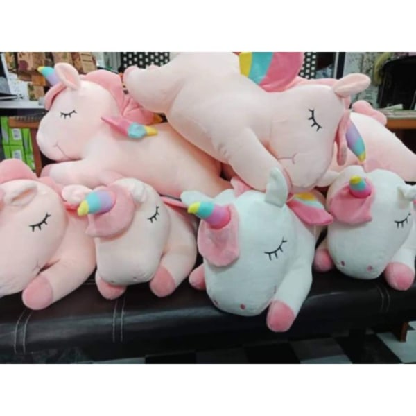 Unicorn plysjleketøy Unicorn Doll HVIT 80cm - Perfet white 40cm