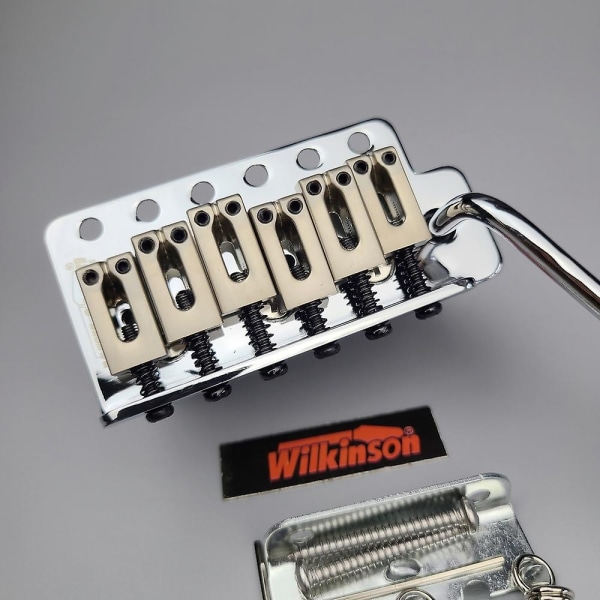 Wilkinson Tremolo Bridge System För Fender Stratocaster St Elgitarr Krom Silver Tillbehör Avstånd 10,5 mm Wov02 - Perfet