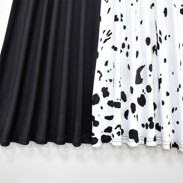 Cruella De Vil Kuila Klänningar Halloween Cosplay Kostymer Fest - Perfet apricot 120cm