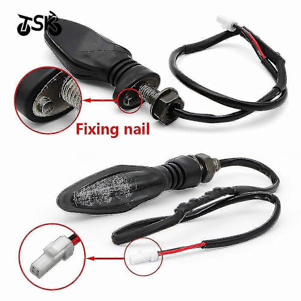 Passer til Ktm 125 200 250 690 790 Duke 390 Smc / R Blinklysindikator Blinklys LED Motorcykel Tilbehør - Perfet White