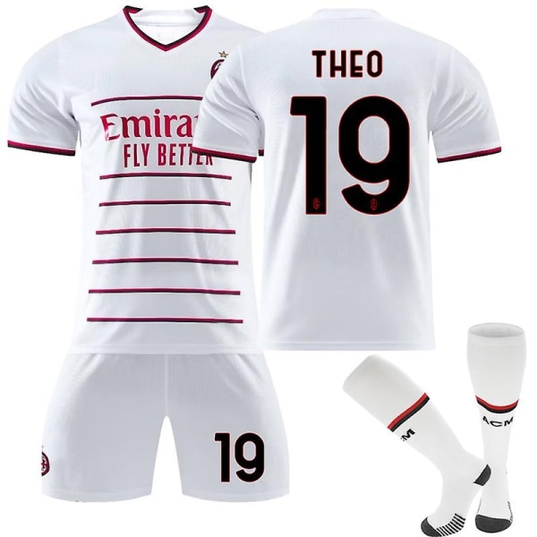 -23 Ac Milan Away Set T-paita Theo Hernndez Jalkapallo Uniform - Perfet 22