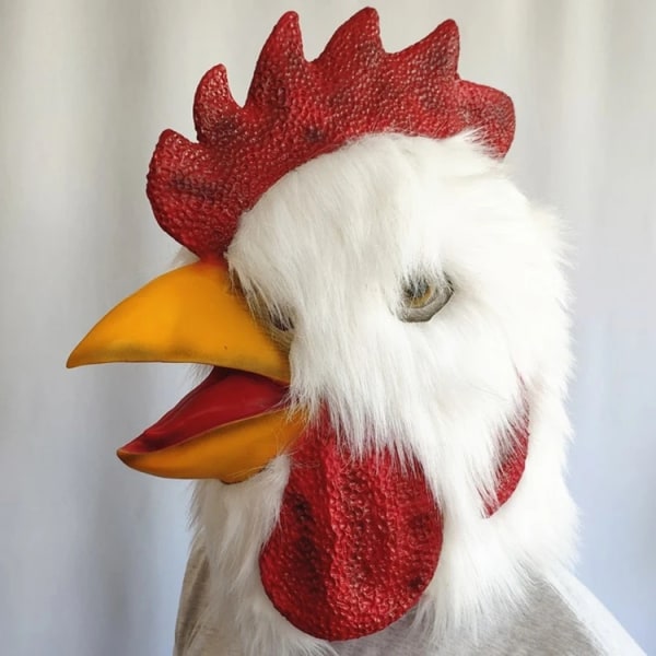 Rooster Mask Halloween Novelty Masquerade Latex Animal Mask - Perfet