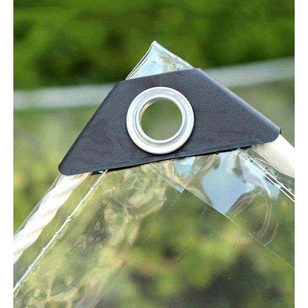Vandtæt Transparent PVC Presenning Plantebeskyttelse Regn Gardin Dækket Presenning, 2m X 3m-Perfet