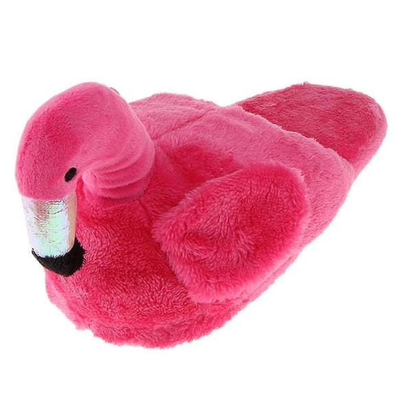 Mjuka Tofflor Flamingo - , Heltäckande Tofflor - Perfekt Rose 2 Half Slippers