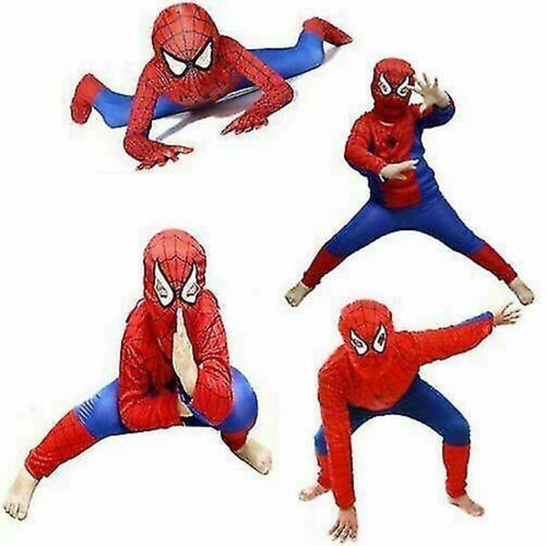 Kids Pojkar Spiderman Cosplay Kostym Mask Superhjälte Fancy Dress Party Outfits - Perfet M(4-5 Years)