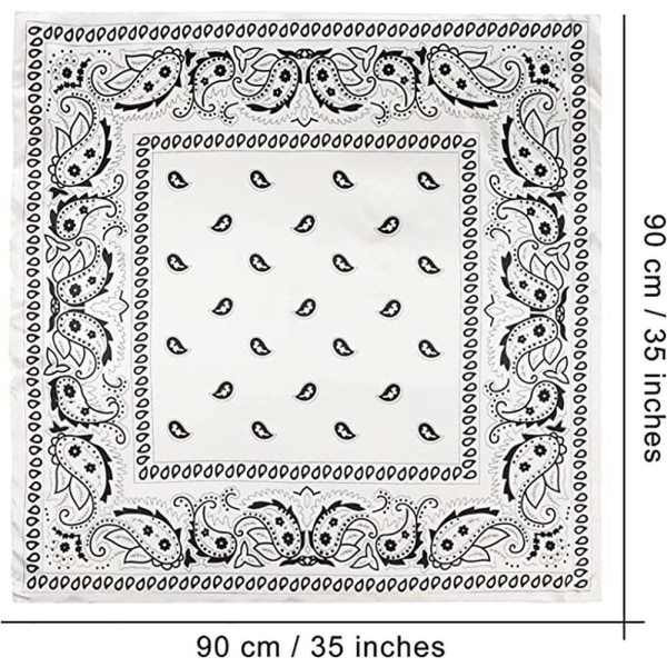 firkantede lappskjerf til dame 4 stk dame 90x90cm Large - Perfet