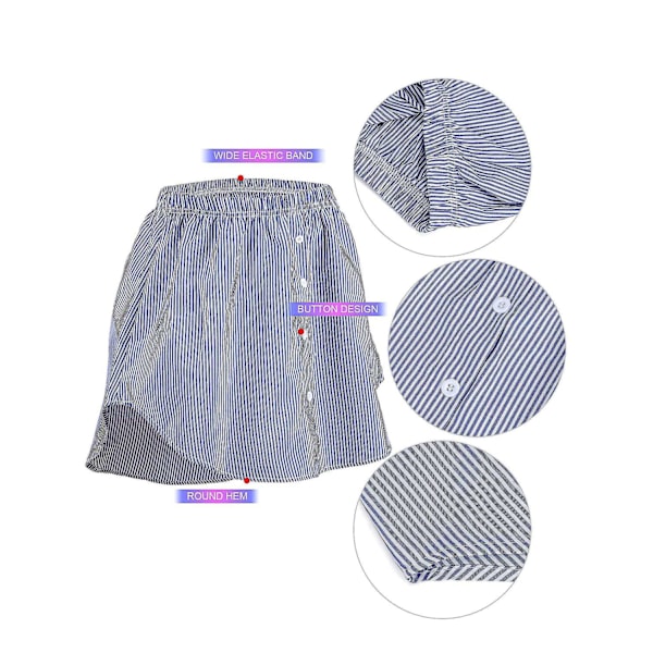 Naisten Paita-Pidennin Säädettävä Kerroksittainen Teko-Yläosa Hemin Paita Puoli Pitkä Minihame (Monivärinen, XL) - Perfet 4 Colors 2XL