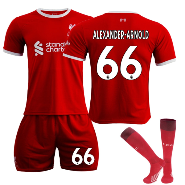 23-24 Liverpool Home Børnefodboldtrøje nr. 66 ALEXANDER-ARNOLD- Perfet 66 ALEXANDER-ARNOLD 12-13 years