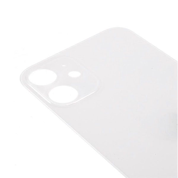 Kompatibel med iPhone 12 Batteri Hus Cover Reparationsdel (Kamera Linse Ring Hul Standard Version) - Rød-Perfet White