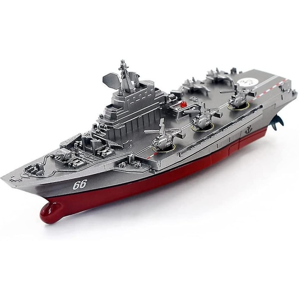 Aoopoo Fjernkontroll Krigsskip Navy Battleship Rc hangarskip Militærskip Båtmodell hurtigbåtvannleker (hangarskip - Perfet Aircraft Carrier - Silver