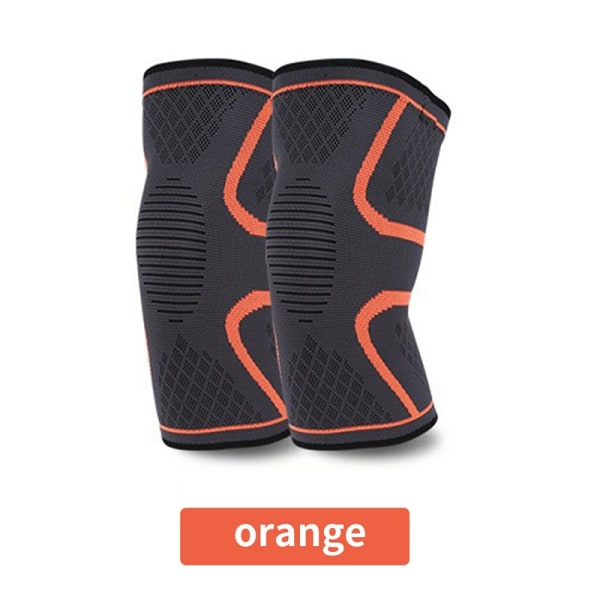 1 stk Løbefitness Sport Åndbare Knæbeskyttere Protector Sup - Perfet Orange L