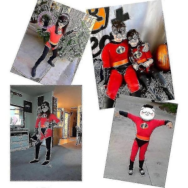 The Incredibles Kostymdräkt Halloweenfest Karneval The Incredibles Kostym Cosplay för Män Kvinnor-Perfekt man 160