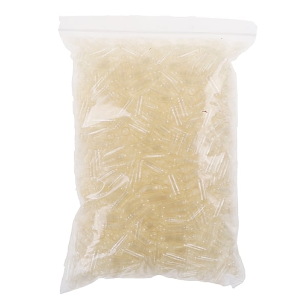 1000 stykker tomme hard løs gelatinkapsel størrelse 0# Gel medisin - Perfet Transprent one size