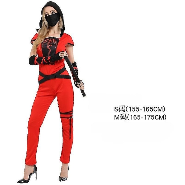 Invisible Ninja Assassin Japanese Warrior Black And Red Book Week Halloween-kostyme - Perfet Style 9 M