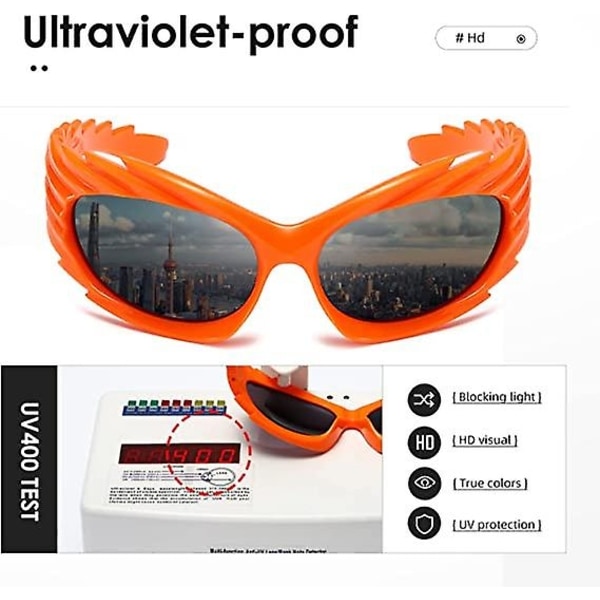Solbriller Kvinner Menn Swift Oval Trendy Futuristisk Sportsbeskyttelse Y2k Solbriller K1422 - Perfet